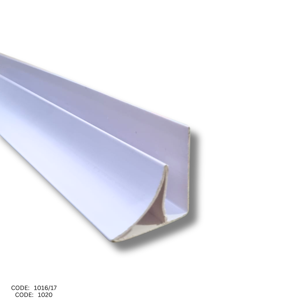 [1020] Pvc Ceiling Side Border 19ft White 1017