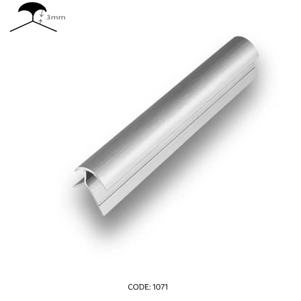 [1071] Aluminium Outer Corner channel 2950mm (9.5ft)  Silver