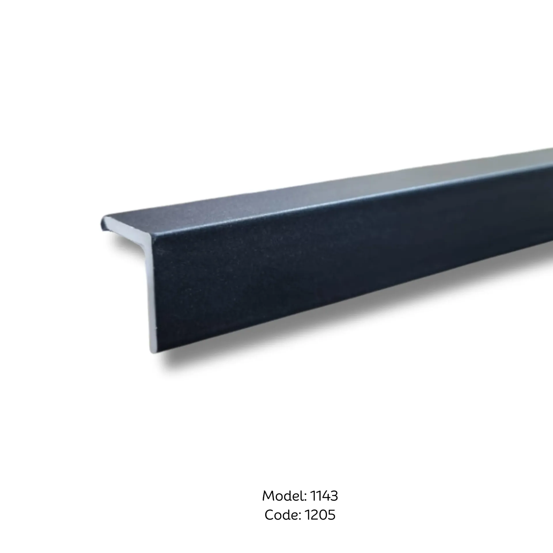 [1205] Wall Panel Border 25x25x2900mm Plain Black [1143]