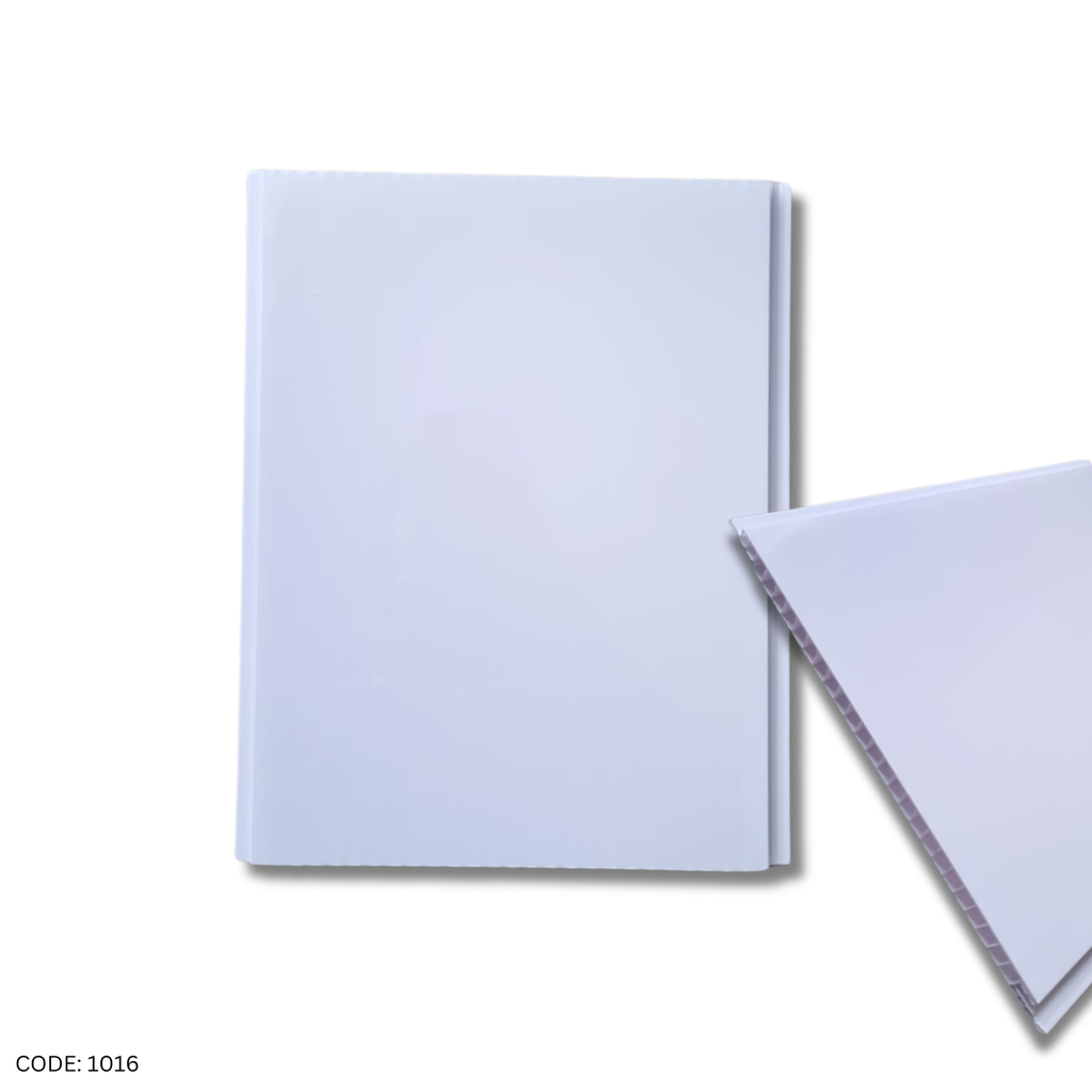 [1016] Pvc ceiling Panel 8mm x 1ft x 19ft - 1016 Matt White
