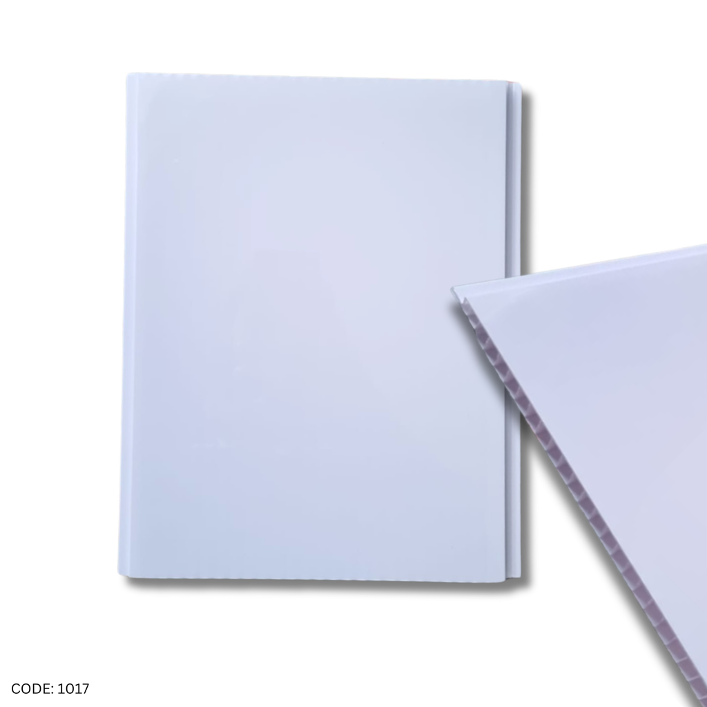 [1017] Pvc ceiling 8mm x 1ft x 19 ft  - 1017 Glossy White