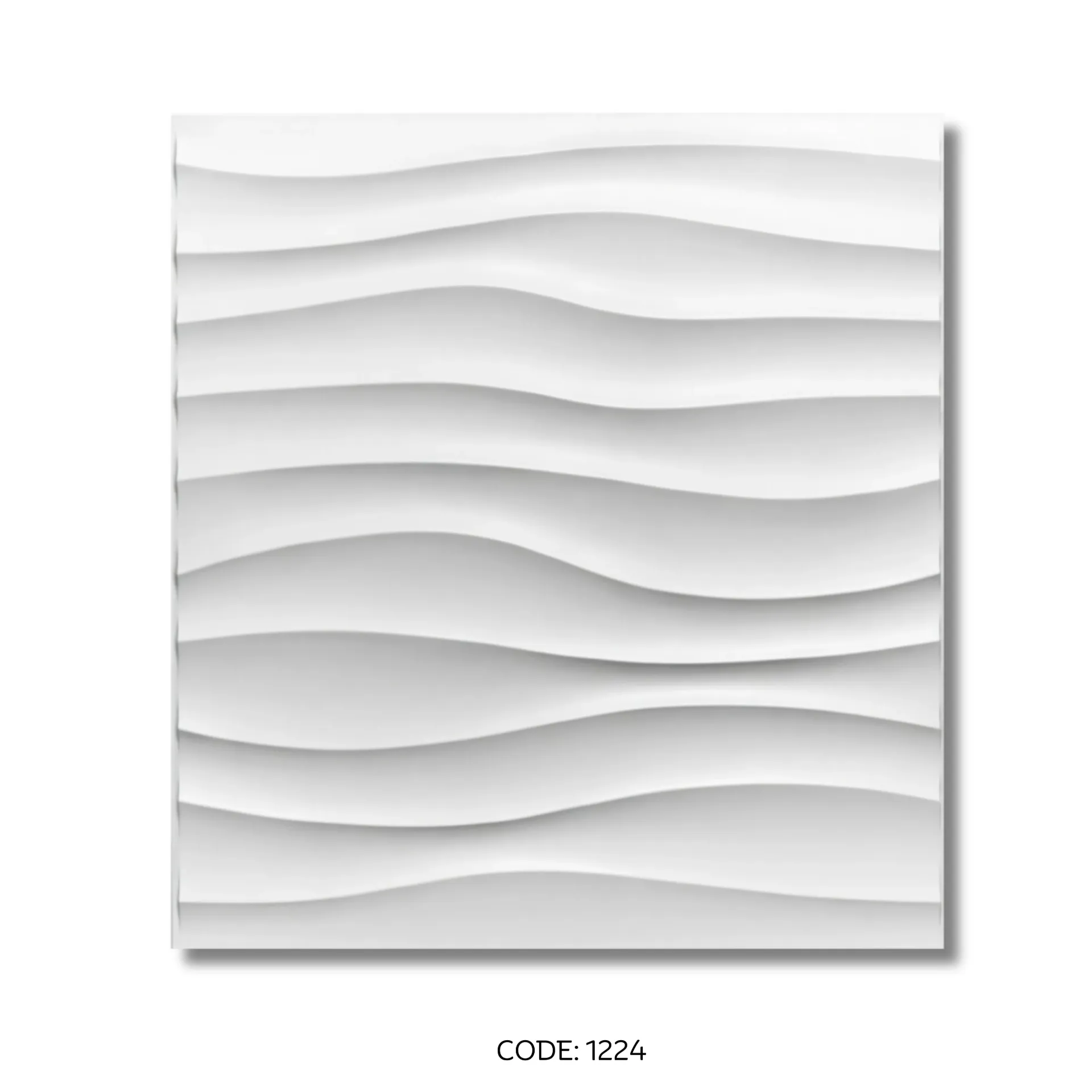 PVC 3D Panel D105 500x500mm White