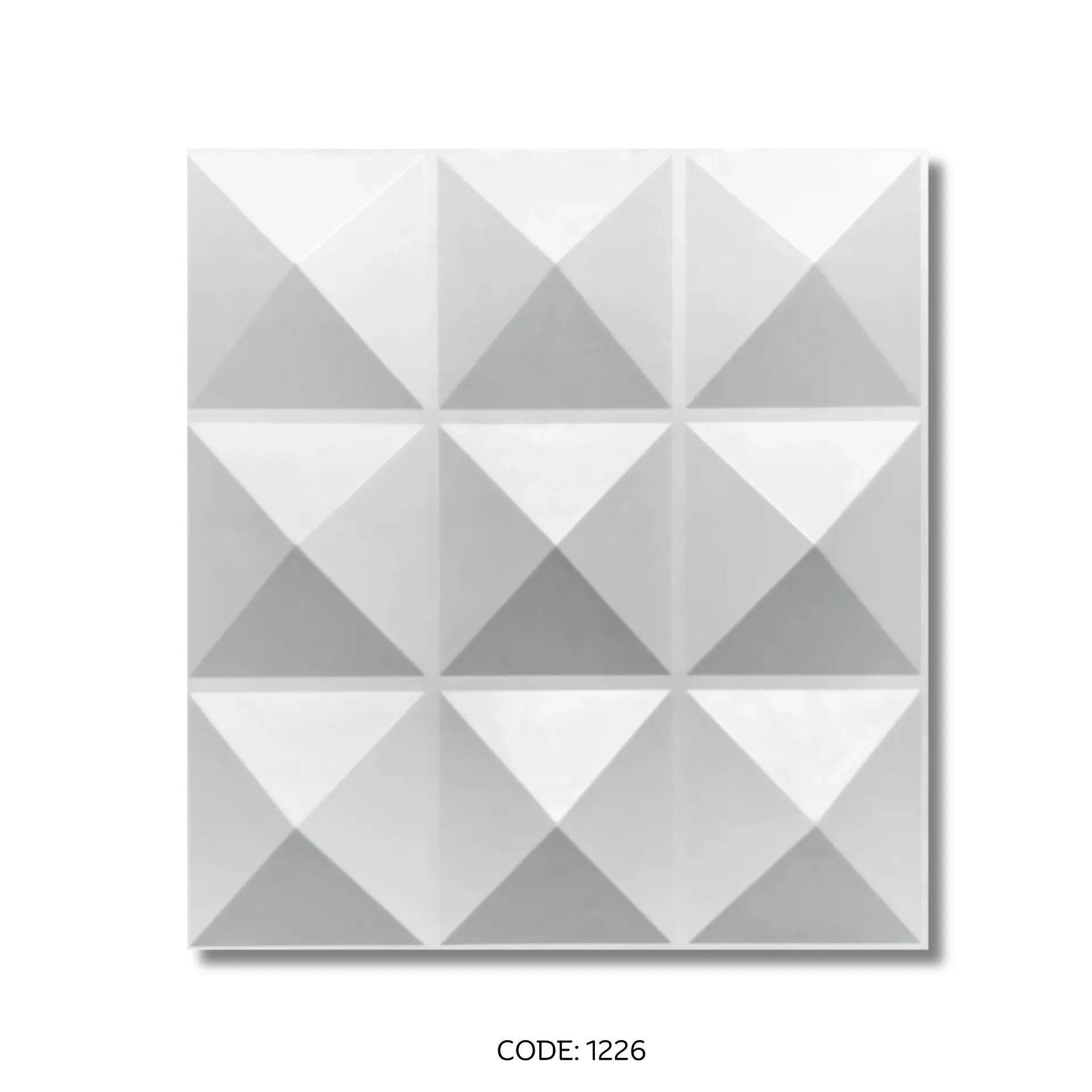 [1226] PVC 3D Panel D004 500x500mm White