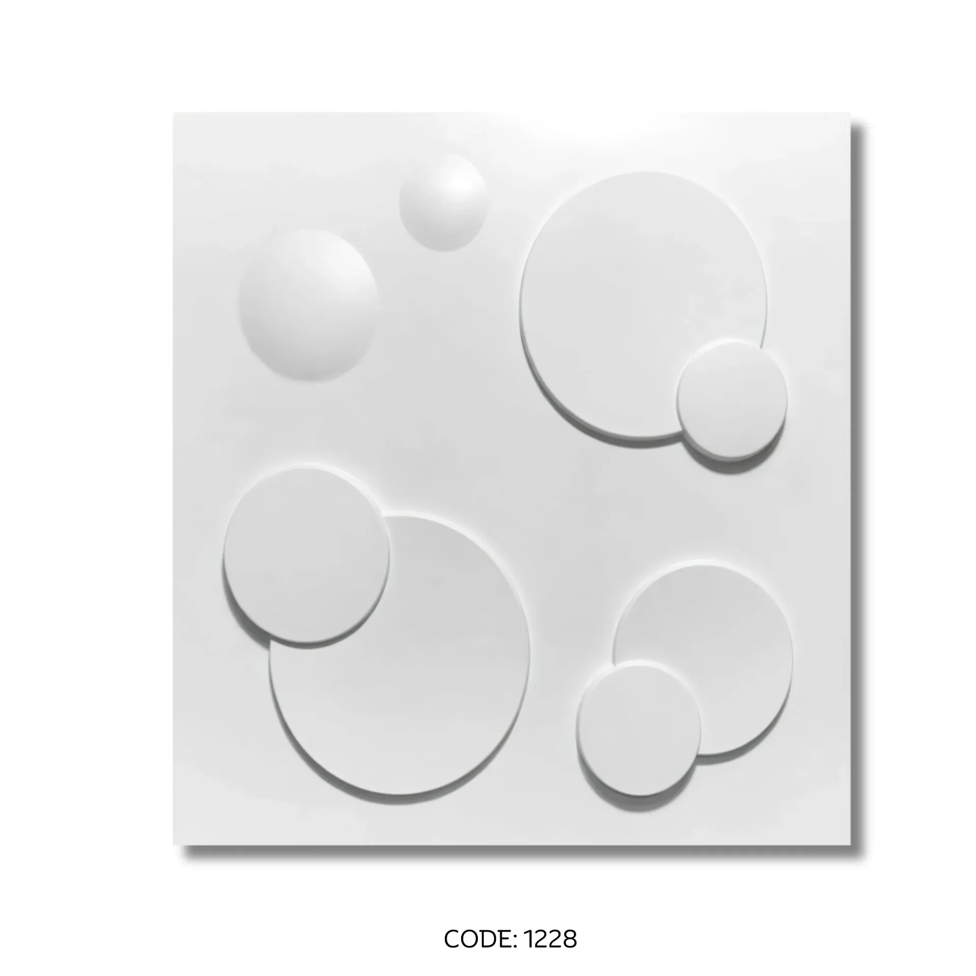 PVC 3D Panel D108 500x500mm White