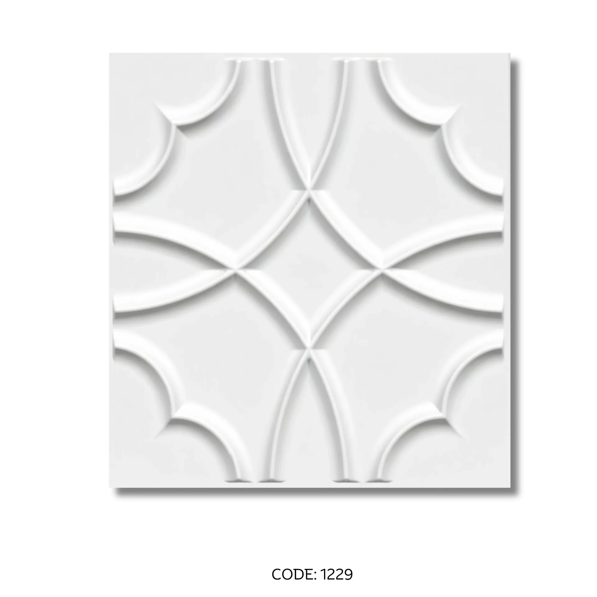 [1229] PVC 3D Panel D105 500x500mm White