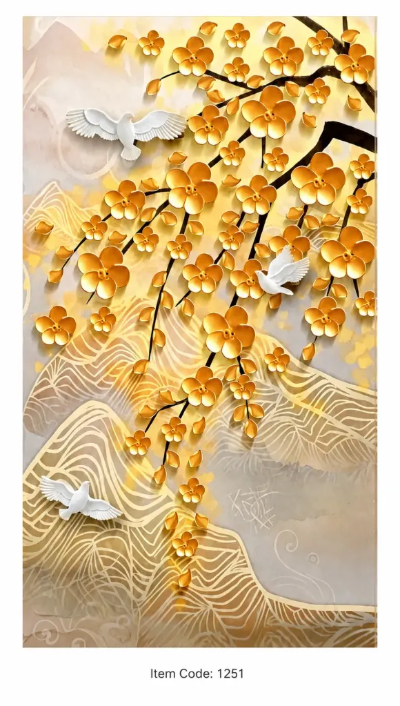 PVC UV Marble sheet 5D 1220x2900mm (4ftx9ft) 3mm - 1251