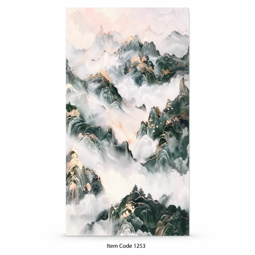PVC UV Marble sheet 5D 1220x2900mm (4ftx9ft) 3mm - 1253