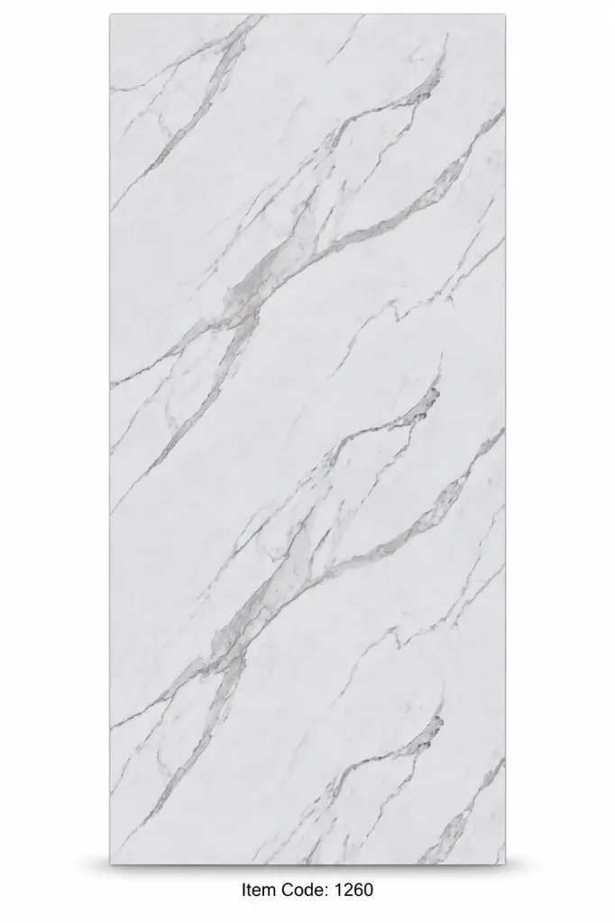 PVC UV Marble sheet Matt 1220x2900mm (4ftx9ft) 3mm - 1260