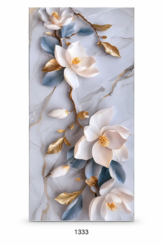 PVC UV Marble sheet 5D 1220x2800mm (4ftx9ft) 3mm - F1003 - 1333
