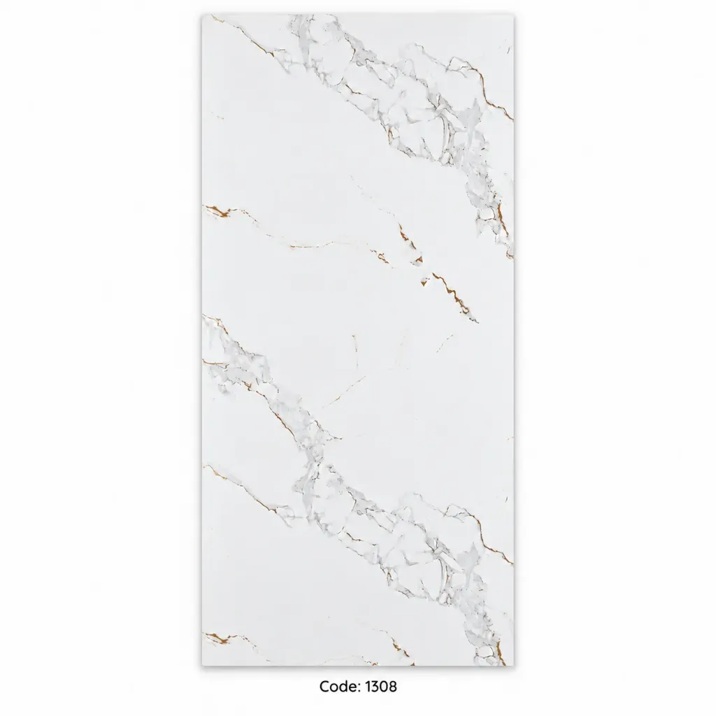 PVC UV Marble sheet Gloss 1220x2900mm (4ftx9.5ft) 3mm - 1308